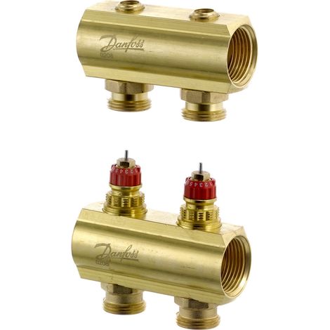 Danfoss FBH-Verteiler FHF 2 Kreise ohne Durchflussanzeige (1/2)