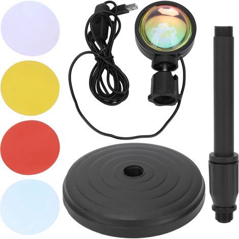 Lampe LED USB avec projection de coucher de soleil, rotation à 180°, éclairage de chambre à coucher (1/5)