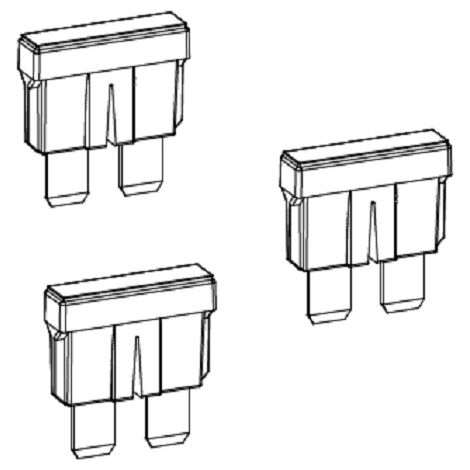 Sachet de 20 fusibles 4A - 15A pour SL1524, SLX1524, SL324 et SLX324 -CARDIN -