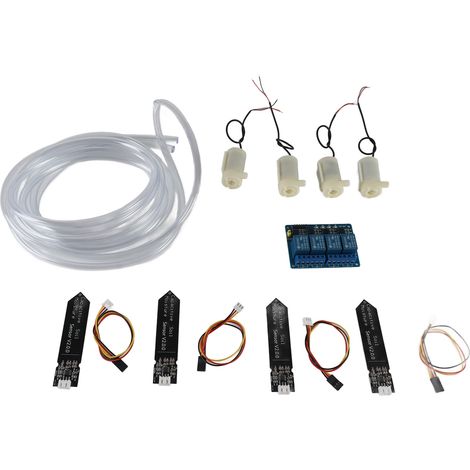 Kit d'arrosage automatique, relais à 4 canaux, ensemble de dispositifs d'irrigation pour plantes de jardin (1/5)