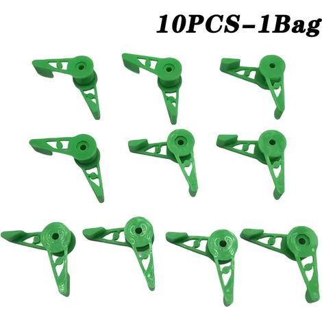 (Vert - Lot de 10) Pince de courbure pour branches de plantes, réglable à 360°, pour un palissage en douceur et un soutien optimal des plantes. (1/4)