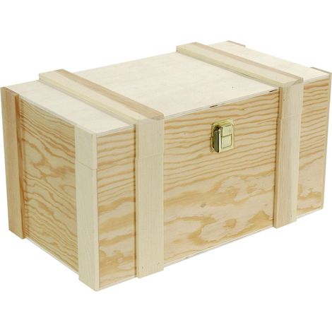 Cassetta portabottiglie 2+2 Posti in pino naturale cm 37x21xh19 (1/2)