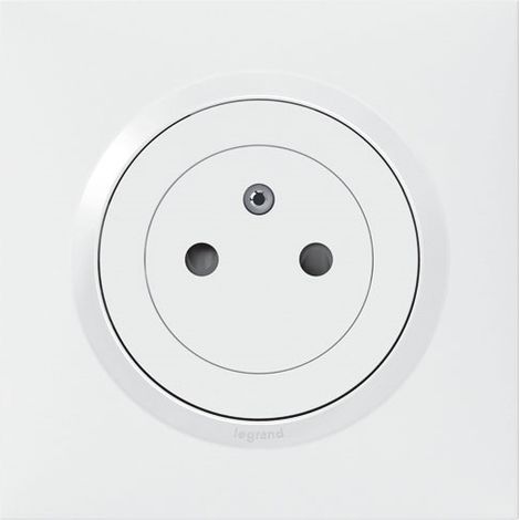 Presa 2p+t Superficie Bianca Completa con Griffe - Legrand