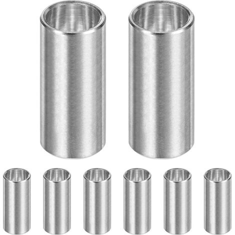 8PCS M8 304 Rondelles 8mm ID x 10mm OD x 22mm l Argent (1/5)