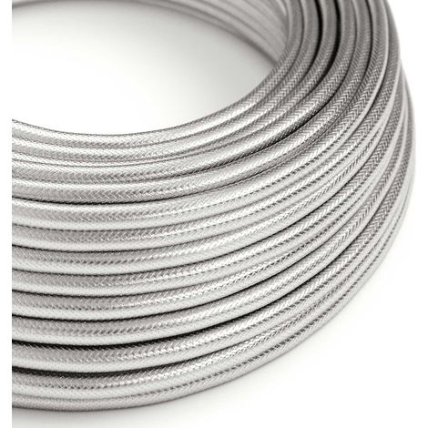 Creative-Cables Cavo elettrico rivestito in tessuto, 3 x 0,75 mm², 10 m, Rame Stagnato RR12, Rotondo, Metallo