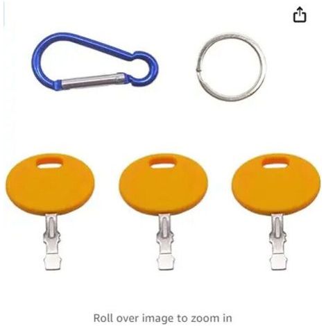 Set di 3 chiavi di accensione di ricambio 925-2054A per tosaerba modelli 625-05000, 625-05002, 725-1745, 725-2054, 925-1744A, 925-1745 e 925-1745A. Chiavi di ricambio per tosaerba Cub Cadet, MTD, Troy (1/4)