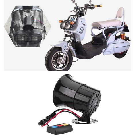 DC 12v Haut-parleur Fort 105 115db Super Loud 3 Ton Sounds Security Warning Sirène Horn avec une Installation Facile pour la Voiture Motorcycle Boat Truck SUV (1/5)