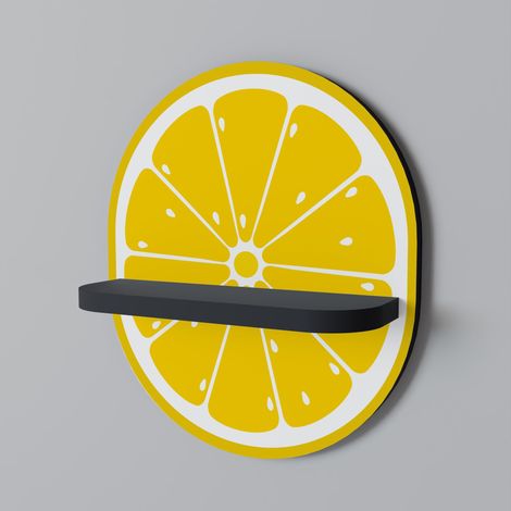 Mensola ovale RINFORZANTE LEMON Nero (1/5)