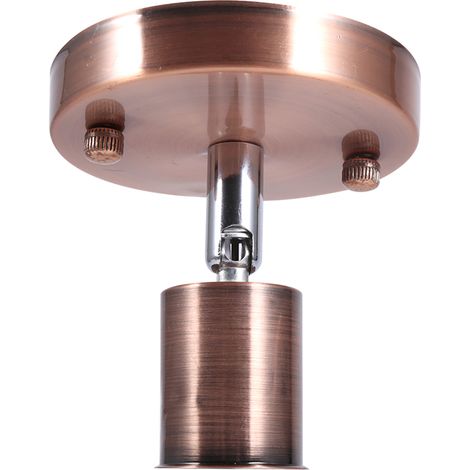 E27 Plafonnier Vintage Moderne Applique Porte-Ampoule Douille 180° Rotatif Bronze Rouge
