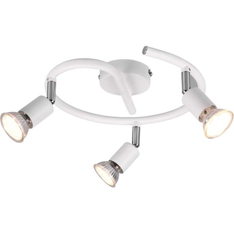 Plafoniera Paris 3 Luci Gu10 Bianco D. 28