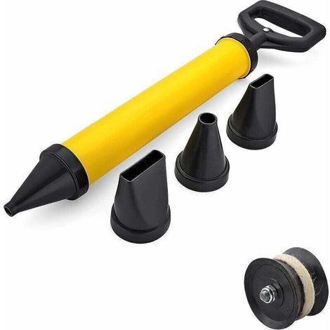 Pistolet à Coulis de Ciment Pistolet à joints pour mortier - Pompe à mortier manuelle avec 4 buses - Pistolet à mortier avec accessoires (1/4)