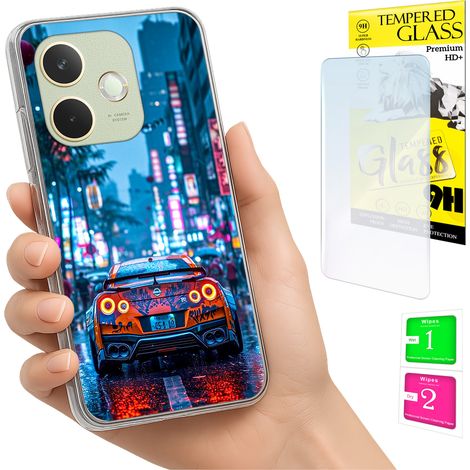 Custodia per Oppo A5 Pro con cover fotografica e vetro temperato 9H. (1/5)