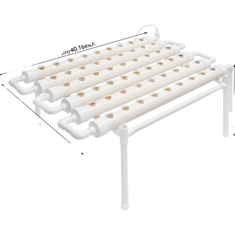Kit de culture hydroponique, 54 sites de plantation, solution de jardinage vertical, BLANC (1/2)