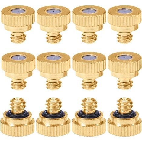 20PCS Buse de Brumisation en Laiton Buse Brumisateur Arrosage 0.4mm Srrosage Sprinkler pour Irrigation de Jardin Système de Refroidissement
