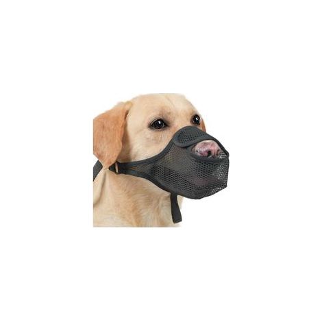 Museliere pour Chiens, Muselière Chien Nylon, Museliere pour Chiens Petit Respirant pour Chien Réglable, Museliere Engrener pour Petits, Moyens et Grands(S, Noir)