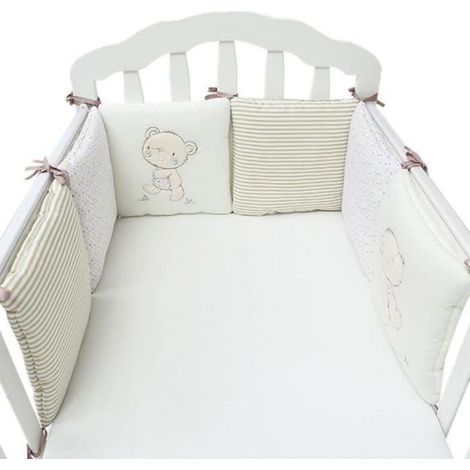 Protector de cuna para bebé, protector de cama infantil, 6 piezas, 3030 cm