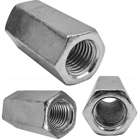 Écrou Rallongé Hexagonal Pan Łącznik, M24 x 72 mm, DIN 6334, Zingué, 1 Pièce (1/5)