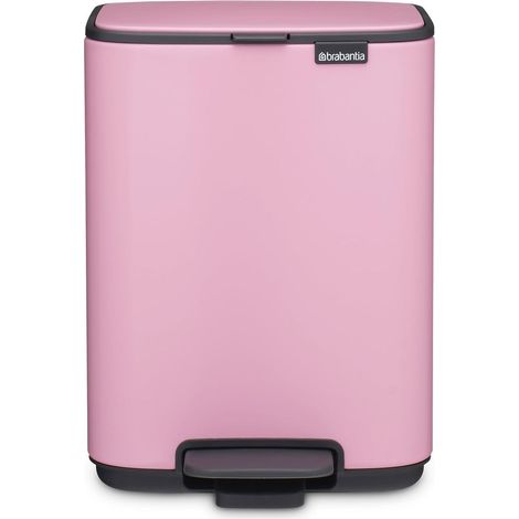 Poubelle Bo 4L (Rose lilas) – Poubelle cuisine à pédale à fermeture progressive – Système de tri des déchets facile à nettoyer avec seau amovible – Sacs-poubelle inclus (1/5)