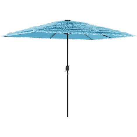 Ombrellone da giardino con palo in acciaio 300 x 200 x 250 cm protezione UV con robusta finitura in poliestere blu 020056389