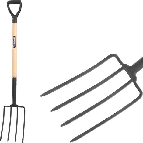 Gabel F5125, 4-zinkig, mit Stiel D, Wood:Hand