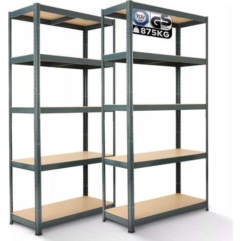 AREBOS 2x estanterías para cargas pesadas Estantería taller Estante del sótano (1/5)