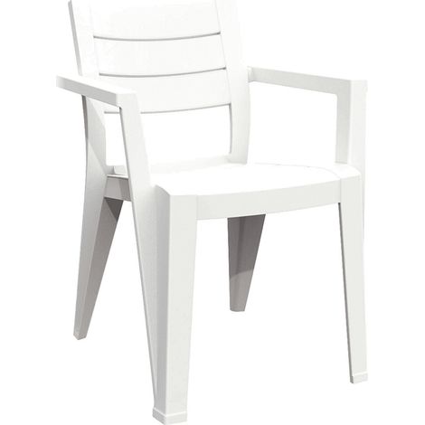 Keter Julie Gartenstuhl in Weiß, 61x58x79 cm (1/4)