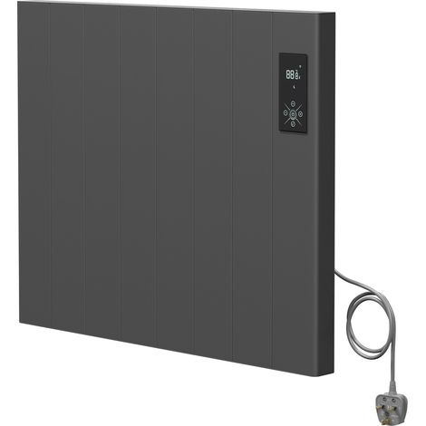 Anthracite 600mm x 730mm Smart WiFi Controlled 1500w Thermostatic Electric Radiator