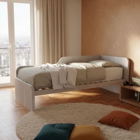 Divano letto sagomato 80x190 - Rovere rock