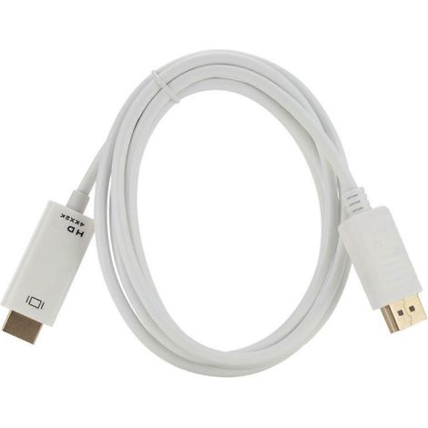 Adaptateur de câble unidirectionnel DisplayPort vers HDMI compatible avec les moniteurs et les projecteurs. (1/5)