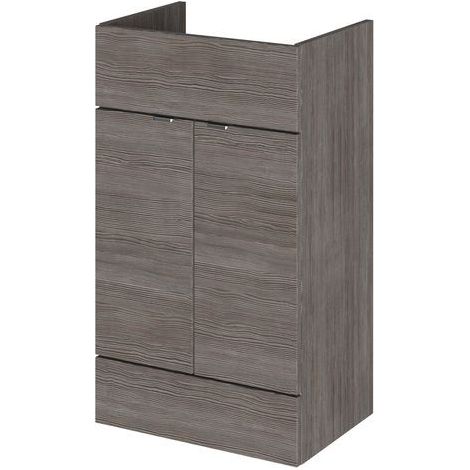 Hudson Reed Fusion Vanity Unit 500mm Wide - Anthracite Woodgrain (1/4)