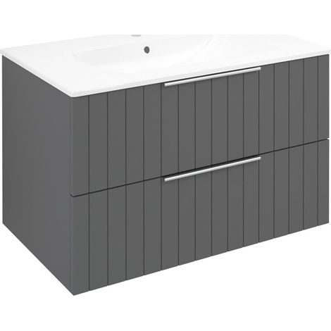 CIRASA STRIP Meuble sous-vasque 79,8x52x46cm, carina (1/5)