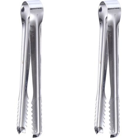 1 Pince à glaçons, Acier inoxydable, Dents espacées, Pour gros glaçons, Bar et cuisine (1/5)