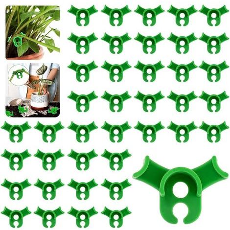 CCYKXA 120 Pieces Plant Bender, Plant Training Clips, Plant Fixing Clips, Climbing Plant Clips, Low Stress Plant Stem Support Clips, Green