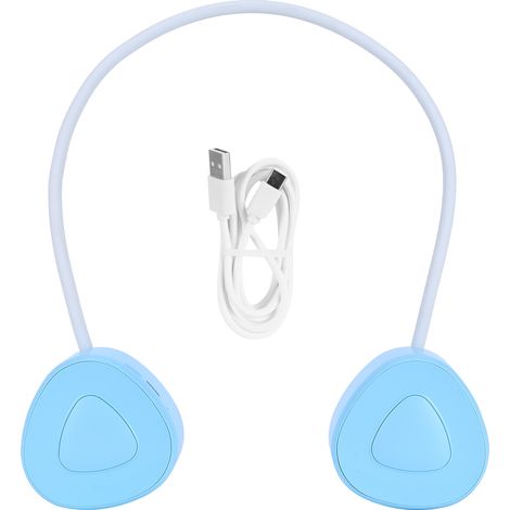 Ventilateur de cou sans pales 3 vitesses, portable et réglable, petit ventilateur USB rechargeable