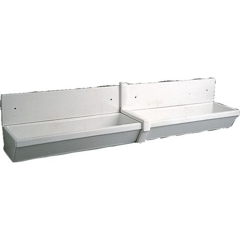 Geberit – Lavabo collectif rectangulaire blanc 1000x390mm – Fixation par boulon – Pour établissements de santé – 762000000