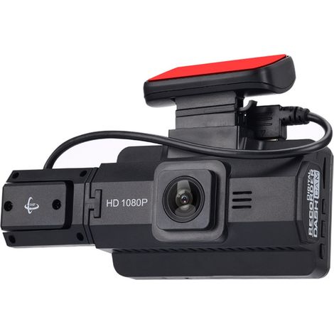 Enregistreur vidéo de voiture à double objectif multilingue, caméra de tableau de bord automatique, visualisation nocturne, enregistrement en boucle DVR, caméscope grand Angle de 170 degrés (1/5)