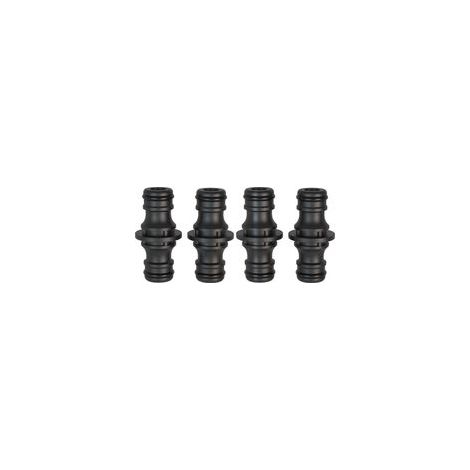 4 pièces 1/2" raccord tuyau d'arrosage - Pièce de raccordement pour une connexion sûre des tuyaux, Couplage, connexion de deux tuyaux pour la prolongation