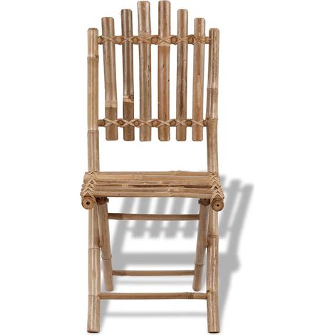 Maison Exclusive - Chaises pliantes en bambou (lot de 2) (1/5)