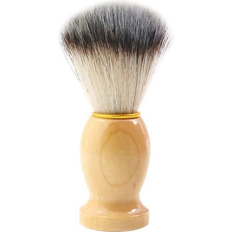 Spazzola per barba, spazzola in pelo di tasso, spazzola per la pulizia, spazzola per barba in schiuma da uomo, spazzola da barbiere - Bianco (1/3)