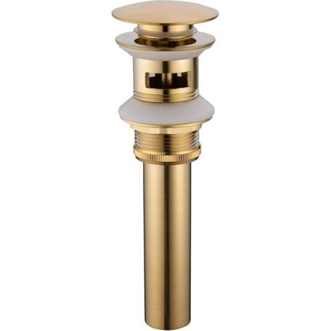Brushed Gold Solid Brass Basin Waste – Fast Wastewater Drainage – Standard G 1-1/2" BSPP Connection – Silicone Rings – Versaillesfr (1/4)