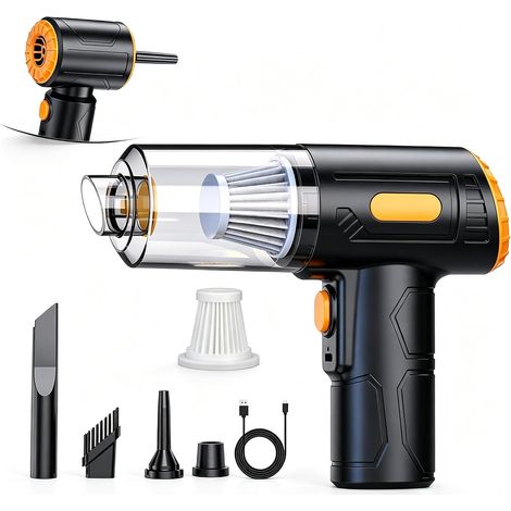 Aspirateur Main 8000Pa, Sans Fil, USB, 2-en-1 Souffleur, Portable, Voiture, Bureau, Rechargeable (1/5)