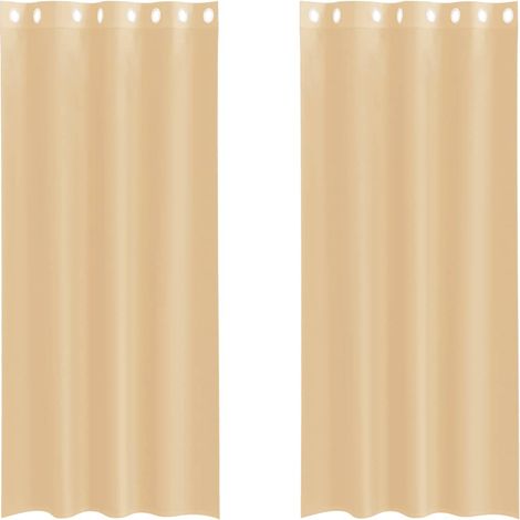 Maison Exclusive - Tende in Voile con Occhielli 2 pz Sabbia