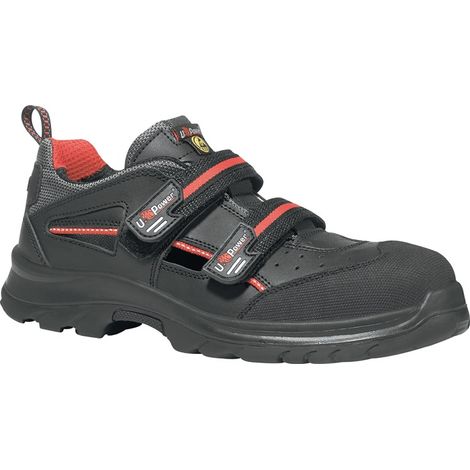 Sandale EN20345 ESD S1P SRC Oak Gr. 42 Glattleder schwarz Klettverschluss (1/4)