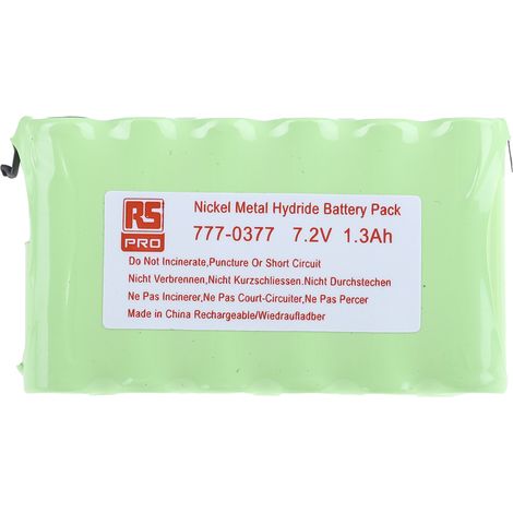 Bloc batterie rechargeable RS PRO 7.2V NiMH 1.3Ah AA x 6 ( Prix pour 1 ) (1/3)