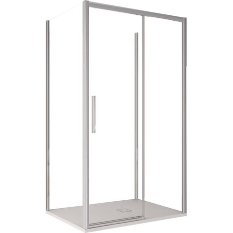 Box doccia tre lati scorrevole cristallo 6mm h195 lagoa-trio, seleziona misura 70x150x70 (1/5)