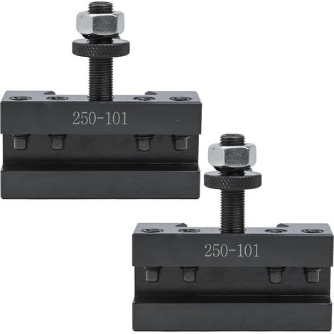 Lot de 2 porte-outils de tournage 250-101 pour tour CNC, capacité de 3/16-1/2", usinage de précision pour coupe lourde