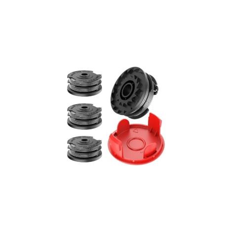 Bobines de fil pour coupe-bordure Bosch ART 36-36 LI, ART24/24+, ART 27/27+, ART 30/30+, bobine de rechange F016800351 (4 bobines de fil + 1 couvercle de bobine)
