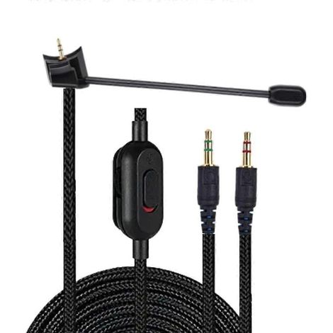 3,5-mm-auf-2,5-mm-Kabel mit Mikrofonarm und Lautstärkeregler für QC35- und QC35II-Kopfhörer