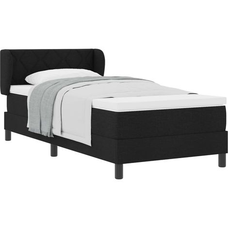 Maison Exclusive - Letto a molle con testiera Nero 100 x 200 cm Tessuto (1/5)
