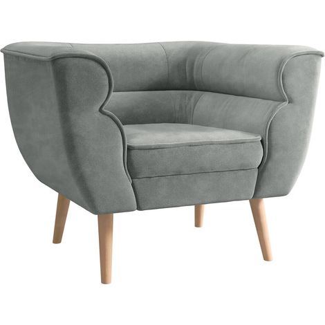 Sillón Glenview 102, Kronos 53, 75x82x74cm, Tapiz, Patas: Madera, 0